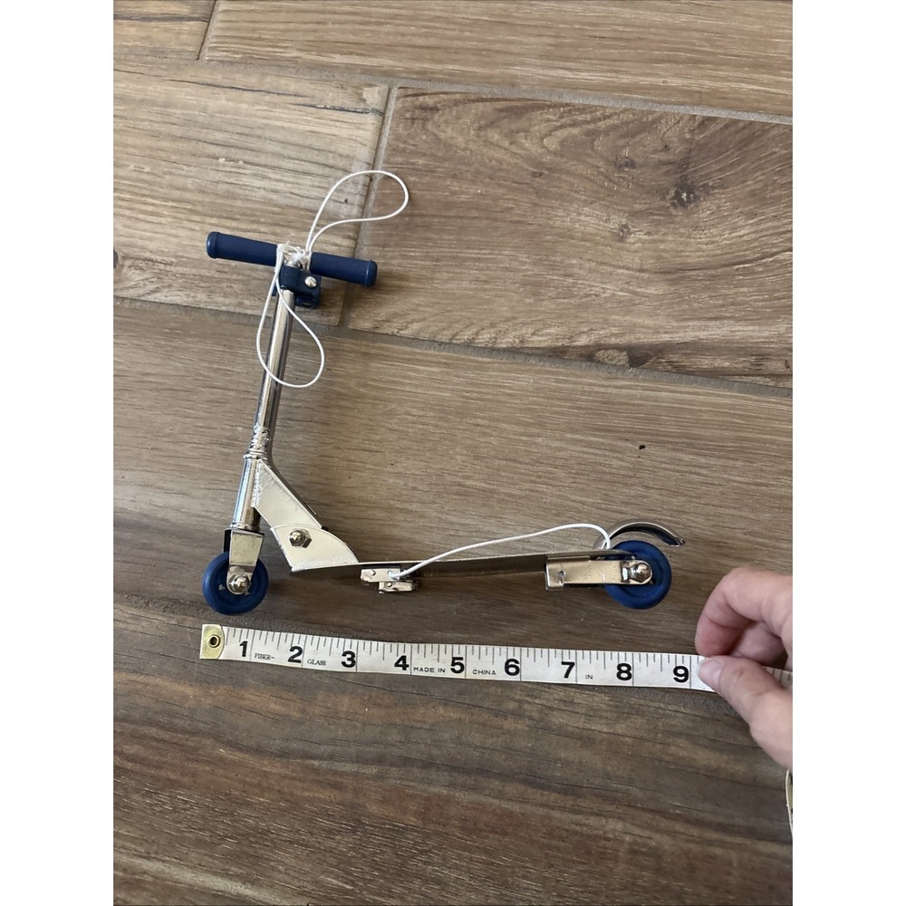 Build A Bear Workshop ScootFur Metal Kick Scooter Blue Silver Bear Accessory - Picture 5 of 5
